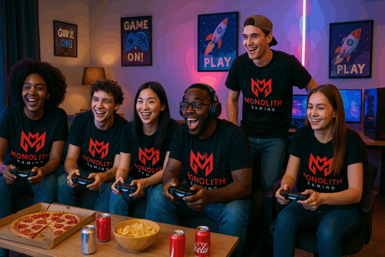 Monolith playing a local multiplayer game